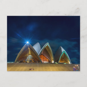 Sydney Opera in der Nacht Postkarte