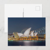 Sydney Opera in der Nacht Postkarte (Vorne/Hinten)