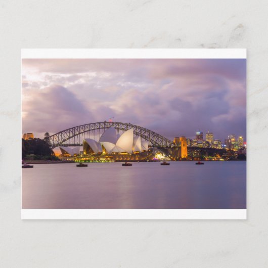 Sydney Opera in der Nacht Postkarte (Vorderseite)