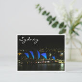 Sydney Opera lebhaft blau Postkarte (Stehend Vorderseite)