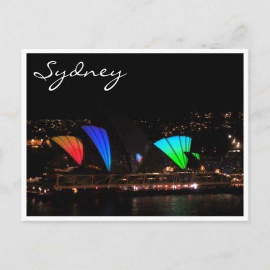 Sydney Opera lebhaft hell Postkarte (Vorderseite)