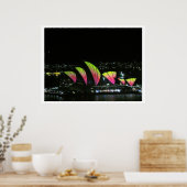 sydney opera leuchtend orange poster (Küche)