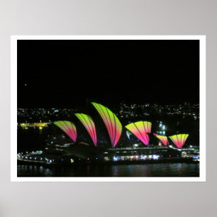 sydney opera leuchtend orange poster