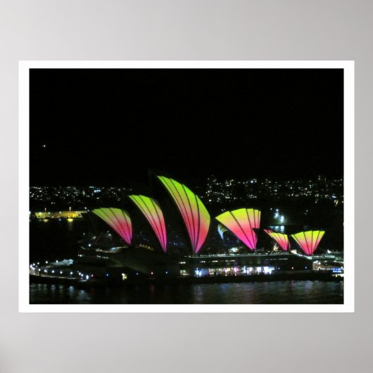 sydney opera leuchtend orange poster (Vorne)