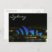 Sydney Opera Postkarte (Vorne/Hinten)