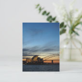 Sydney Opernhaus am Abend Postkarte (Stehend Vorderseite)