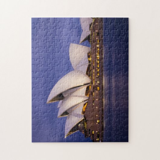 Sydney Opernhaus City Night Time View Sehenswürdig Puzzle (Vertikal)