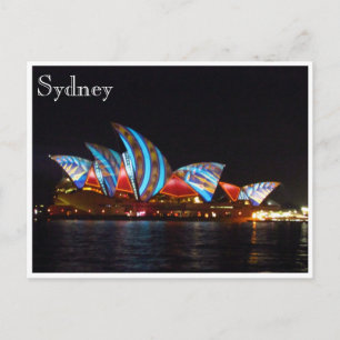 Sydney Opernhaus helle Segel Postkarte