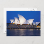 Sydney-Opernhaus nachts, Sydney, neuer Süden Postkarte (Vorne/Hinten)
