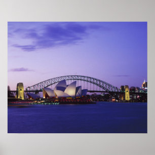 Sydney Opernhaus und Hafen, New South 2 Poster