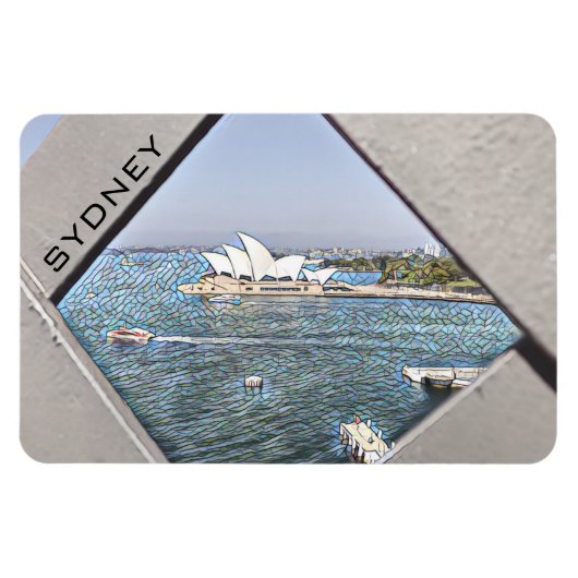 Sydney Opernhaus Wasser Magnet (Horizontal)