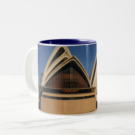 Sydney-Opernhaus Zweifarbige Tasse (Vorderseite Links)