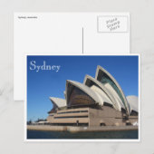 Sydney Opernsegeln Postkarte (Vorne/Hinten)