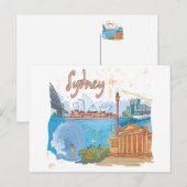 Sydney Postkarte (Vorne/Hinten)
