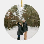 Sydney Red First Christmas Verlobt Modern Keramik Ornament (Hinten)