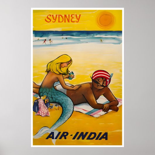 Sydney Reiseplakat Australien Strand Kunst Poster (Vorne)