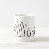 Sydney Retro Bubble Text Art Kaffeetasse (Mittel)