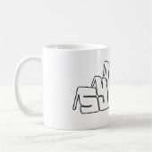 Sydney Retro Bubble Text Art Kaffeetasse (Links)