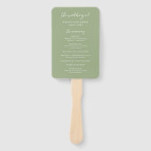 Sydney Sage Green Modern Wedding Program Fächer (Vorderseite)