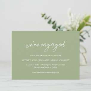 Sydney Sage Grün Moderne Hochzeit Save The Date