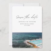 Sydney Save the Date Bondi Beach Wedding Einladung (Vorderseite)