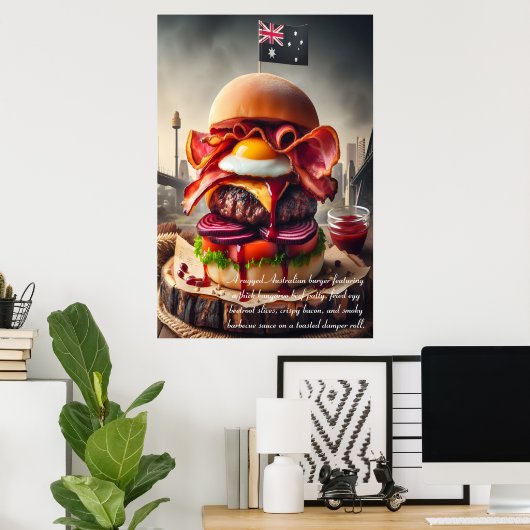 Sydney Sizzle Burger 24 x 36 Poster (Heimbüro)
