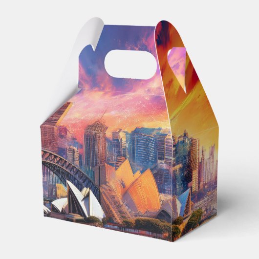 Sydney Skyline Abstrakt Art Geschenkschachtel (Rückseite)