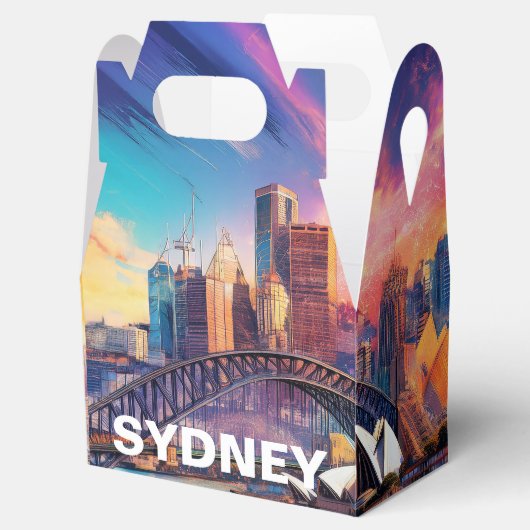 Sydney Skyline Abstrakt Art Geschenkschachtel (Geöffnet)