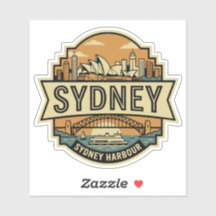 Sydney Skyline Australien Opernhaus Reiseabzeichen