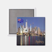 SYDNEY, Skyline, Australien, Ozeanien, Kühlschrank Magnet (Vorderseite/Rückseite)