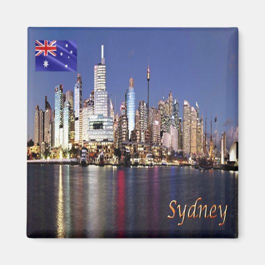 SYDNEY, Skyline, Australien, Ozeanien, Kühlschrank Magnet (Vorne)