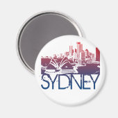 Sydney Skyline Design Magnet (Vorderseite/Rückseite)