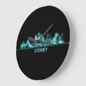 Sydney Skyline Große Wanduhr (Winkel)