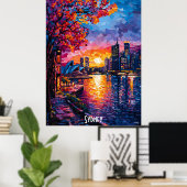 Sydney Skyline Poster - Vibranding Australia Wall  (Heimbüro)