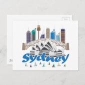 Sydney Skyline Postkarte (Vorne/Hinten)