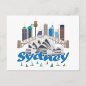 Sydney Skyline Postkarte (Vorderseite)