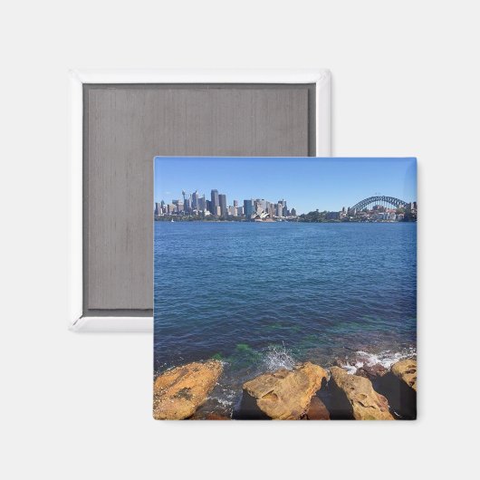 Sydney Skyline Rocks Magnet (Vorderseite/Rückseite)