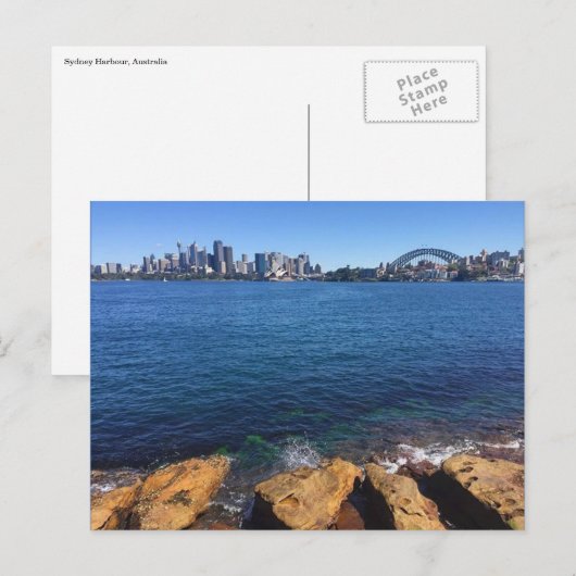 Sydney Skyline Rocks Postkarte (Vorne/Hinten)