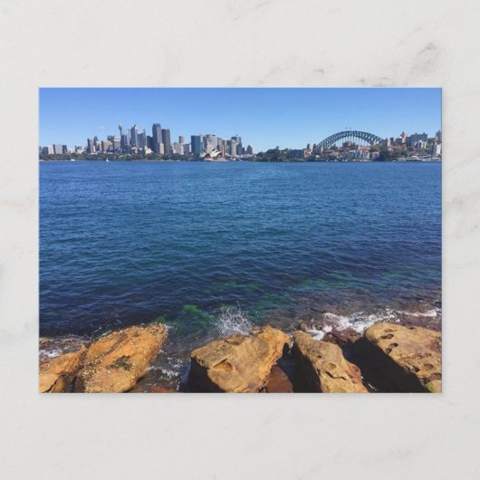 Sydney Skyline Rocks Postkarte (Vorderseite)