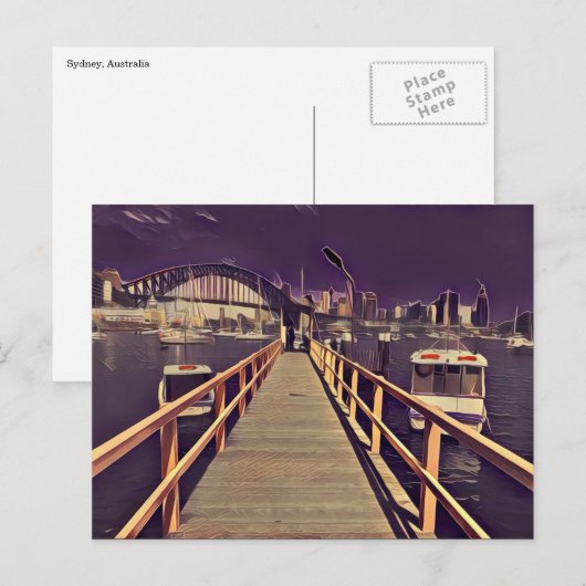 Sydney Stil Postkarte (Vorne/Hinten)