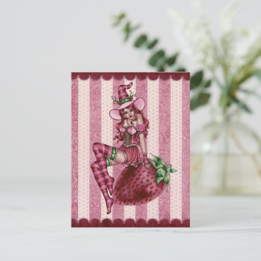 Sydney - Strawberry Witch Postcard Postkarte (Stehend Vorderseite)