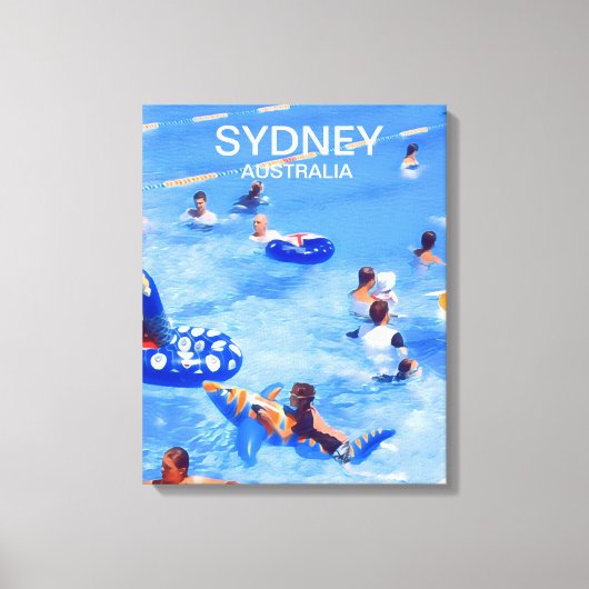 Sydney Summer Swimmingpool Reiseprint Leinwanddruck (Vorderseite)