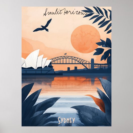 Sydney Sunset - Opernhaus und Hafenbrücke Poster (Vorne)