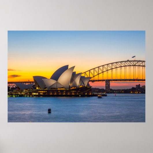 Sydney Sunset Poster (Vorne)