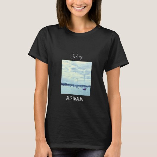 Sydney Szene Yachten im Hafen Drummoyne T-Shirt (Vorderseite)