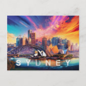 Sydney The Harbour City Postkarte (Vorderseite)