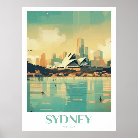 Sydney Travel Print Wall Art Poster (Vorne)