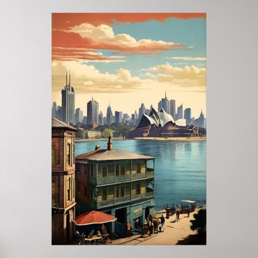 Sydney Vintage-Plakat Poster (Vorne)