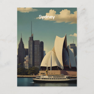 Sydney Vintage-Plakat Postkarte