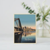 Sydney Vintage-Plakat Postkarte (Stehend Vorderseite)